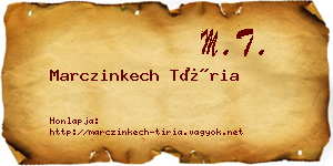 Marczinkech Tíria névjegykártya
